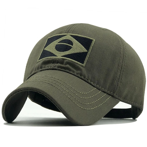 Brazil Flag Patch Baseball Cap Cotton Camouflage Tactical Outdoor Sun Hat For Men Women Adjustable