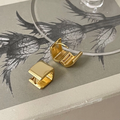 Orecchini A Cerchio Huggie Quadrati In Argento Sterling 925 Gioielli Geometrici Minimalisti A Fascia Larga Per Donna Accessorio Moderno