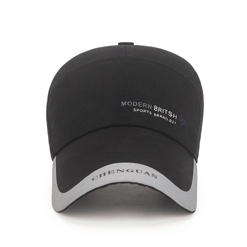 Herren Outdoor Baseballkappe Baumwollleinwand Verlängerter Schirm Verstellbarer Sonnenschutz Golf Sporthut Mit Buchstabendruck