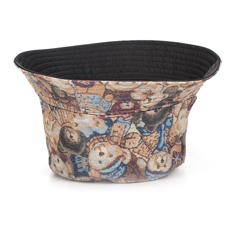 Cappello Alla Pescatora Poliestere Jacquard Stampa Orsetto Di Peluche Retrò Carino Protezione Solare Esterna Pieghevole Per Donne Uomini