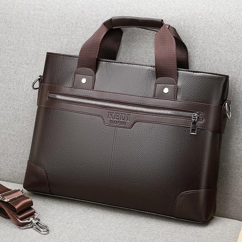Valigetta Professionale da Uomo Grande Capacità Borsa a Mano Grana Litchi Pelle PU Borsa per Laptop Ufficio Lavoro Viaggio
