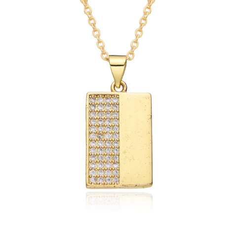 Collana Con Pendente Di Moda Rame Zirconia Cubica Micro Pavé Placcato Oro Cuore Croce Stella Luna Gioielli Per Donna