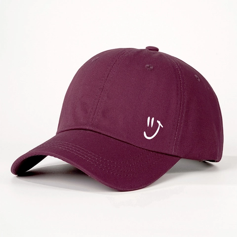 Cappellino Da Baseball Regolabile Con Ricamo Sorriso Visiera Curva Protezione Solare Traspirante Cappello Casual Unisex