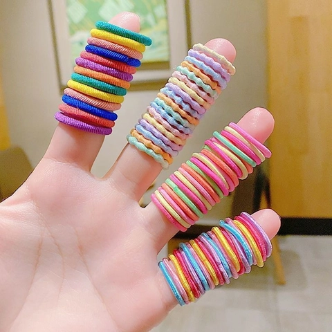 Gomas Elásticas Para El Cabello De Niños Pequeñas Gomas De Caucho Sin Daños Lazos De Alta Elasticidad Para Coletas Niñas Bebés