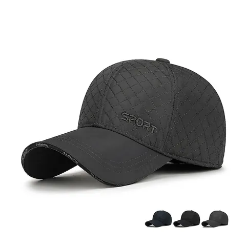 Gorra De Béisbol De Invierno Para Hombre Forro Polar Gorro Cálido Con Orejeras Acolchado Resistente Al Viento Deporte