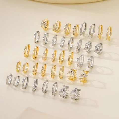 Light Luxury Metal Rhinestone Earring Findings DIY Handmade Jewelry Accessories Butterfly Fishbone Earring Buckle For Women