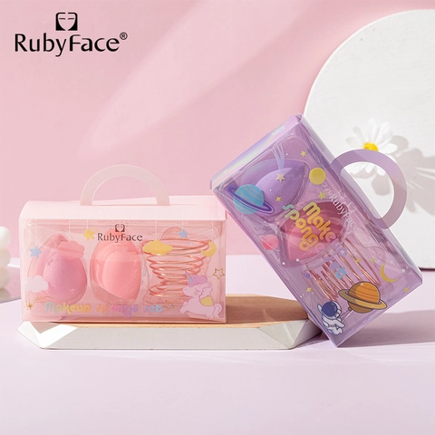 Makeup Sponges Non-Latex Hydrophilic Polyurethane Beauty Egg With Metal Stand Dry Wet Use Soft Elastic Beveled Teardrop