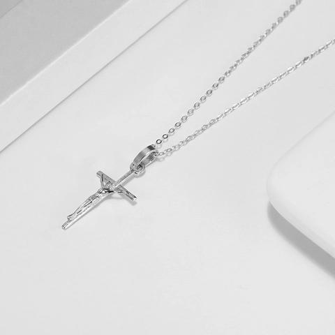 Jezus Christus Crucifix Hanger Ketting 925 Sterling Zilver Religieuze Sieraden Cadeau Voor Vrouwen Klassiek Elegant