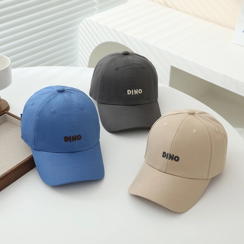 Kids Baseball Cap Cotton DINO Letter Embroidery Sunshade Adjustable Casual Hat For Boys Girls