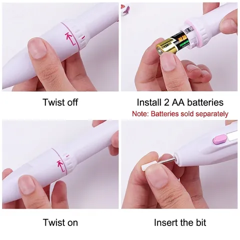 Fresa Per Unghie Elettrica Forma Penna Portatile Dispositivo Lucidatura Manicure Pedicure Con Testine Di Smerigliatura Diverse