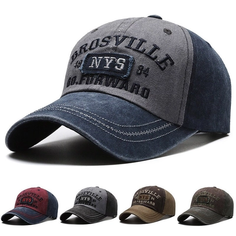 Cappello Da Baseball In Cotone Lavato Vintage Ricamato Protezione Solare Regolabile Hip Hop Per Adulti Unisex