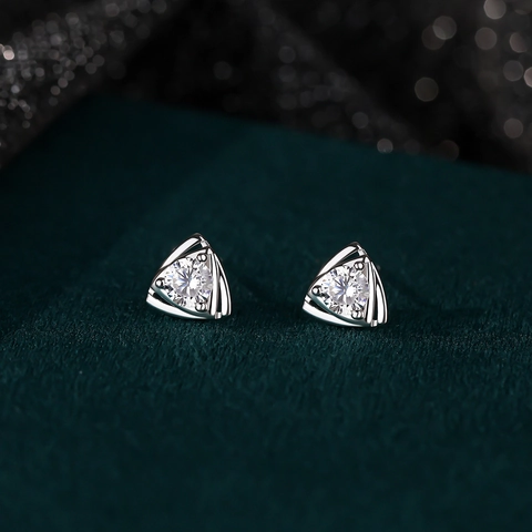 Orecchini A Lobo Geometrici Eleganti In Argento Sterling 925 Per Donna Con Zircone Trifoglio Fiocco Di Neve Lusso