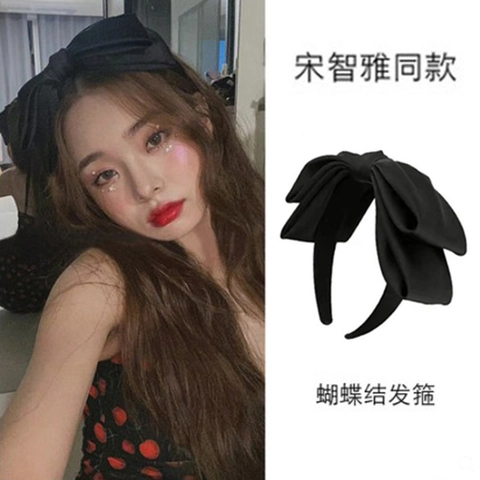 Large Bow Headband Satin Fabric Elegant Vintage Hair Hoop Accessory Women Fashion