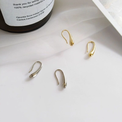 Minimalist Water Drop Earrings Stainless Steel Smooth Teardrop For Women High Polish Liquid Metal Aesthetic Jewelry