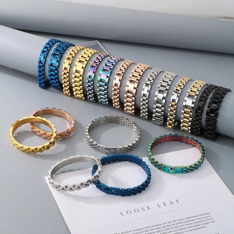 Bracciale Cinturino In Acciaio Inossidabile Gioielli Di Moda Catena Per Uomini Donne Stile Classico Presidente
