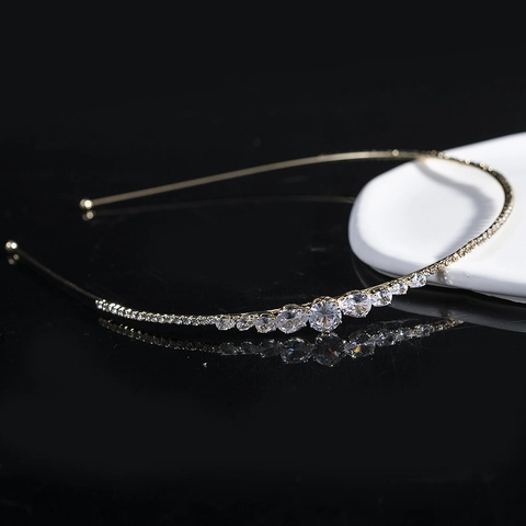 Cerchietto Elegante Con Strass Fascia Per Capelli Sottile In Metallo Con Cristalli Luccicanti Per Donna Accessori Di Lusso