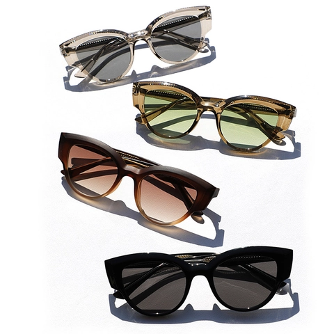 Retro Katzenauge Sonnenbrille TR90 Rahmen UV400 Schutz AC Gläser Mode Vintage Reisen Outdoor Für Damen Und Herren