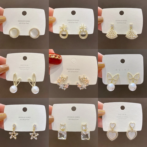 Schmetterling Lange Quasten-Ohrhänger Für Damen Koreanische Zirkonia Künstliche Perle Mit 925 Sterling Silber Ohrstecker