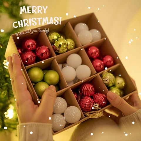 Palline Di Natale Plastica Infrangibile Multicolore Decorazioni Da Appendere Per Albero Festa Casa