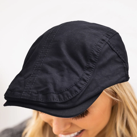 Coppia Piatta Colore Solido Poliestere Retro Ivy Newsboy Cappello Regolabile Vintage Classico Protezione Solare Unisex
