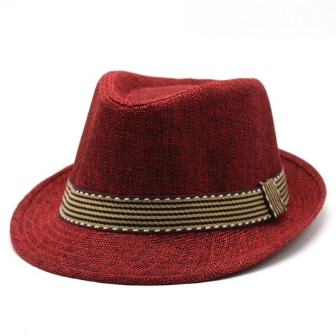 Strohhut Fedora Sonnenschutz Atmungsaktiv Strand Outdoor Sommer Retro Stil Mit Gestreiftem Band Für Herren Und Damen