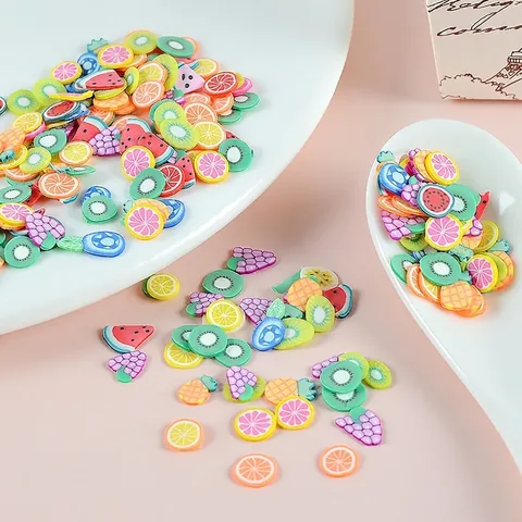 Fette Di Argilla Polimerica Colorate Per Decorazione Unghie Fai Da Te Temi Frutta Animali Lettere Accessori Fatti A Mano