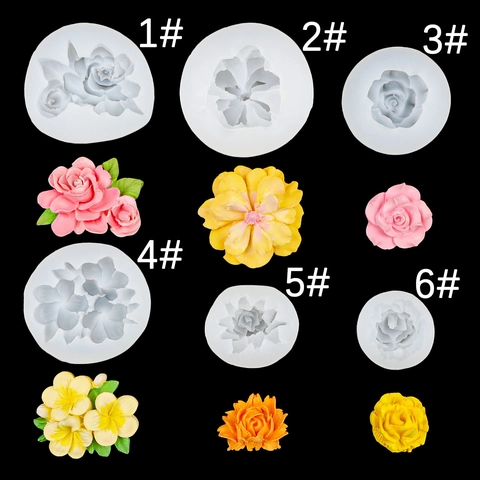 Stampo In Silicone Fiore Rosa Peonia Gardenia Fai Da Te Artigianato Per Cioccolato Fondente Candela Sapone Aromaterapia Resina Decorazione Torta