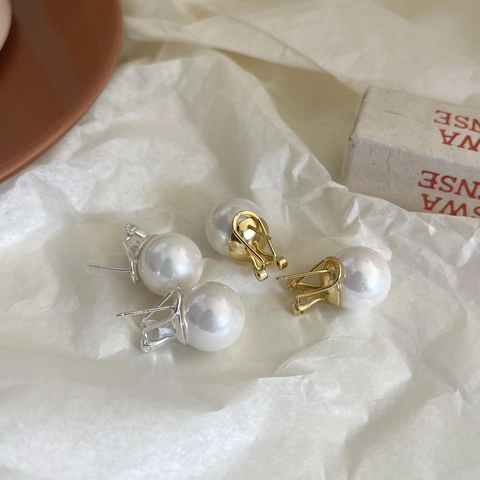 Orecchini Minimalisti Con Perle D'acqua Dolce Con Perno In Argento Sterling 925 Per Donna Moda Coreana