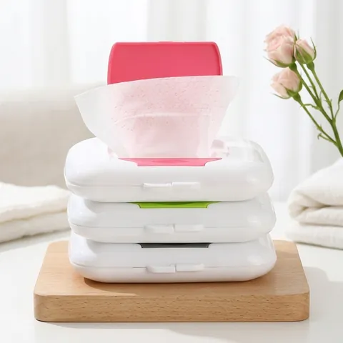 Portable Wet Wipe Box PP Plastic Sealing Lid Tissue Dispenser Case With Lanyard For Travel Car Stroller Baby Care Moisturizing
