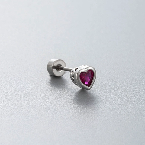 Titanium Stahl Knorpel Ohrstecker Mit Opal Zirkon Blume Herz Bär Formen Schraube Flacher Rücken Piercing Für Frauen
