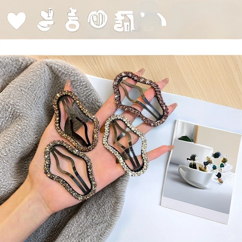 Legering Rijnsteen Haarspelden Wolk Stervorm Hol Golfpatroon Zijpony Clip Mode Accessoire Voor Dames Meisjes