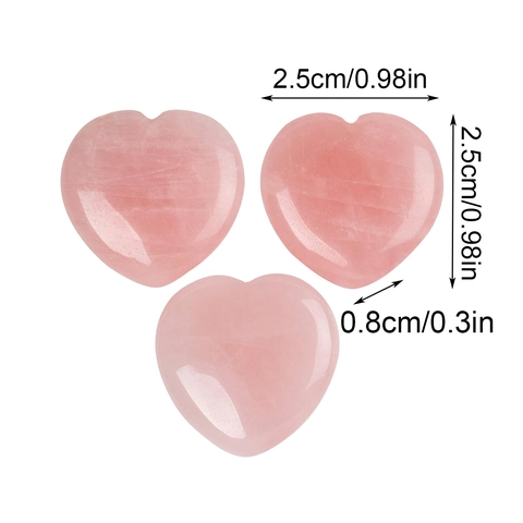 Pietra Da Palmo A Forma Di Cuore In Quarzo Rosa Cristallo Rosa Lucidato Gemma Di Energia Decorazione Da Scrivania Casa