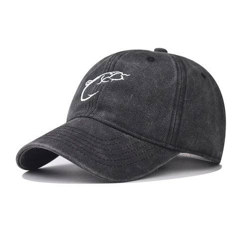Cappello Da Baseball In Cotone Lavato Retro Ricamo Amo Da Pesca Distressed Dad Hat Regolabile Parasole Outdoor Unisex
