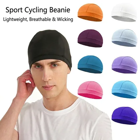 Berretto Da Ciclismo In Rete Traspirante Asciugatura Rapida Sottocasco Skull Cap Per Sport All'aperto Corsa