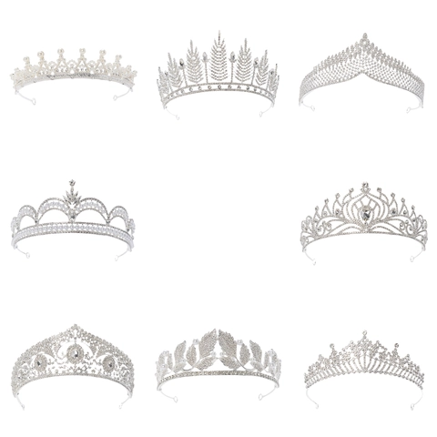 Corona Da Sposa Tiara Lega Strass Perla Artificial Sintetica Vintage Accessori Capelli Matrimonio Per Donne Principessa Elegante
