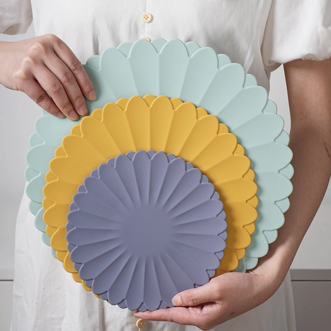Tovaglietta In Silicone A Forma Di Margherita Girasole Resistente Al Calore Antiscivolo Sottopentola Decorazione Tavola Da Cucina Moderna