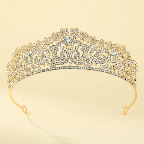 Corona Diadema Da Sposa Elegante In Lega Con Strass Copricapo Per Matrimonio Compleanno Ballo Accessori Per Capelli Da Principessa