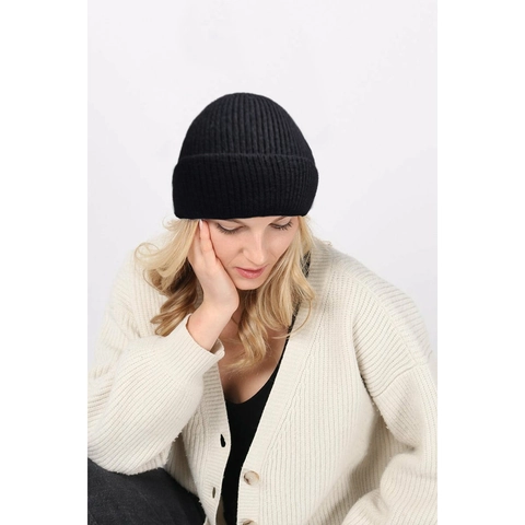 Solid Color Ribbed Knit Beanie Cuffed Winter Warm Soft Acrylic Hat For Outdoor Skiing Unisex Minimalist