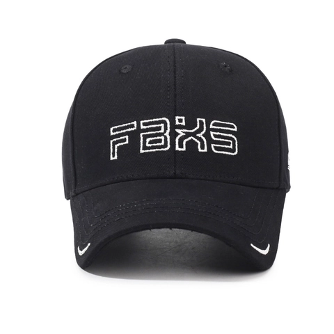 Casquette De Baseball À Lettres Brodées FBXS En Coton Sergé Rétro À Bord Incurvé Chapeau De Soleil Réglable Unisexe