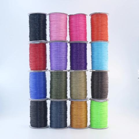 Cordon En Polyester Ciré Fil Corde Lisse Pour Bijoux DIY Bracelet Collier Tissage Projets Artisanaux Colorés