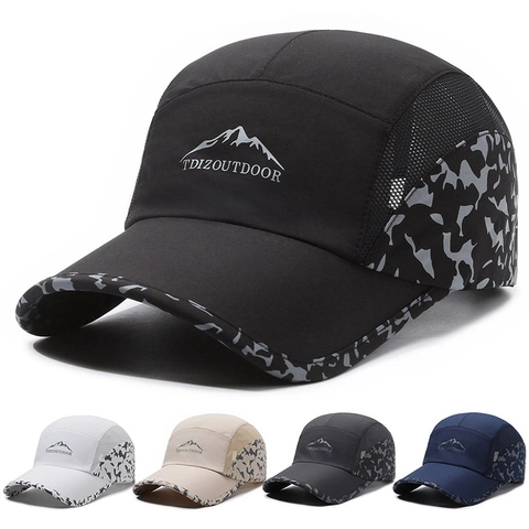 Outdoor Mesh Baseball Cap Polyester Atmungsaktiv Schnell Trocknend Sonnenhut Verstellbar Sport Wandern Für Herren Damen