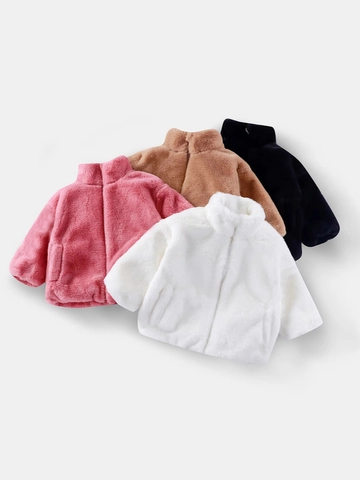 Cappotto In Pelliccia Sintetica Per Bambini Spesso Caldo Inverno Collo Alto Imitazione Pelliccia Di Coniglio Giacca Per Ragazzi E Ragazze