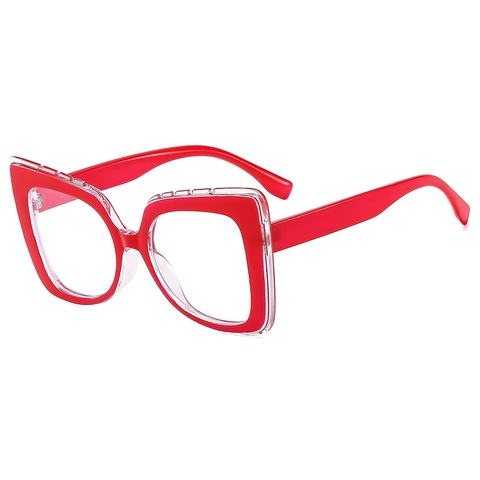 Occhiali Anti Luce Blu Quadrati Oversize Occhio Di Gatto Moda Montatura Ottica In PC Per Donna Uomo Unisex Decorativo
