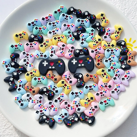 Game Controller Resin Charms Colorful Glossy Flatback For DIY Phone Case Jewelry Making Crafting Gaming Accessories