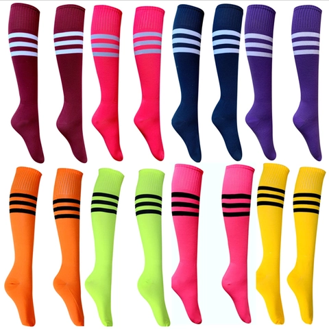 Calcetines de Fútbol Profesionales de Nailon Hasta la Rodilla Para Hombres Mujeres Niños Deportivos Transpirables