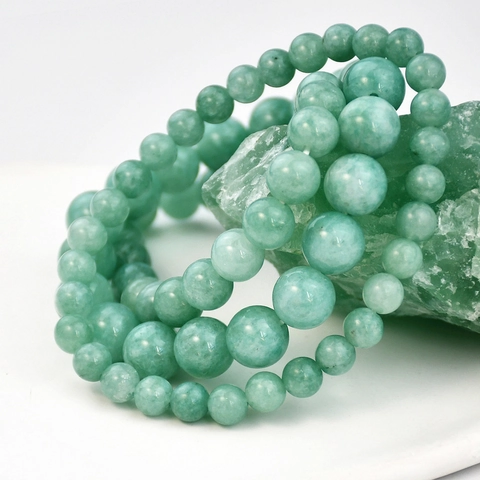 Natürliche Grüne Jade Stein Runde Perlen Armband Für Frauen Vintage Elegante Literarischen Stil Dehnbare Schmuck Zubehör