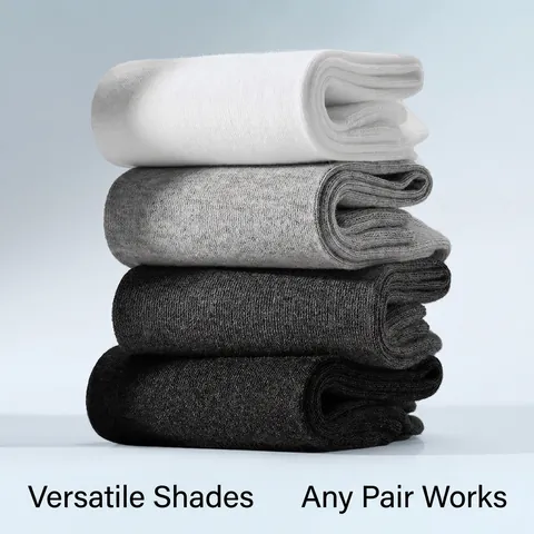 Cotton Antibacterial Business Mid-Calf Socks For Men Women Breathable Solid Color Deodorant Crew Socks Fashion Hosiery