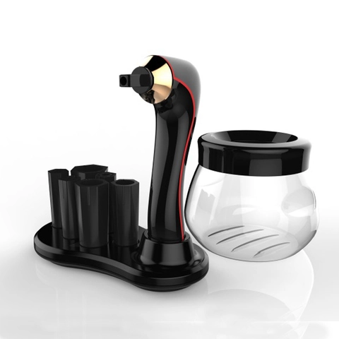 Electric Makeup Brush Cleaner Machine Automatic Dryer USB Rechargeable Cosmetic Brush Fast Cleaning Tool With Stand