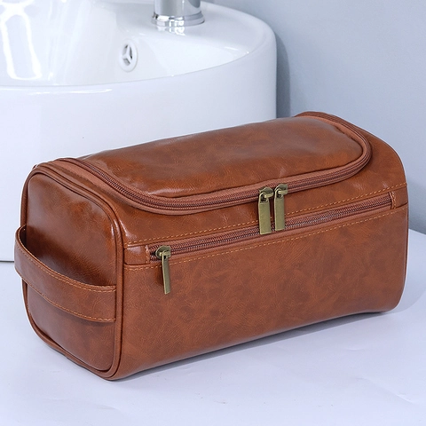 Beauty Case Portatile Grande Capacità Impermeabile Viaggio Organizzatore Per Cosmetici Trucco Con Gancio Pelle PU Tessuto Oxford