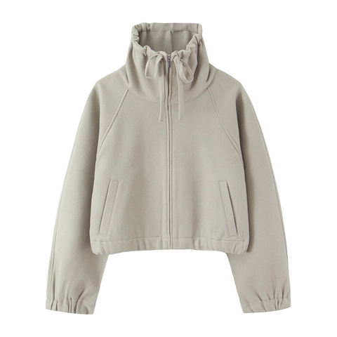 Felpa Da Donna Con Mezza Zip E Pantaloni A Gamba Larga Con Coulisse Tinta Unita Morbido Pile Loungewear Tuta